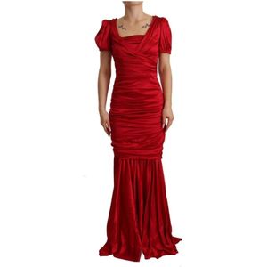 Dolce Gabbana - Sheath Mermaid Jurk - Rood - 100% Zijde