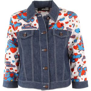 Love Moschino, Dames, Jassen, Veelkleurig, Maat: XS Denim,