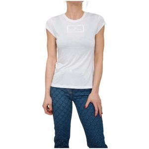 Elisabetta Franchi, Dames, Tops, Wit, Maat: XS Katoen,