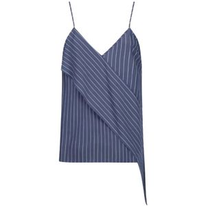 Dondup, Dames, Tops, Blauw, Maat: M Linnen,