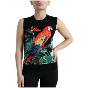 Dolce & Gabbana, Dames, Truien, Veelkleurig, Maat: 3XS Zijde,