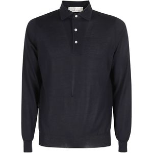Filippo De Laurentiis, Heren, Tops, Blauw, Maat: 3XL Katoen,