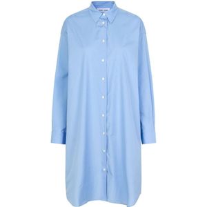 Samsøe Samsøe, Dames, Jurken, Blauw, Maat: S/M Katoen,