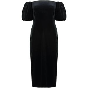 Ralph Lauren, Dames, Jurken, Zwart, Maat: 3XS Velours,