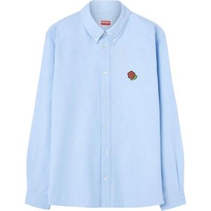 Kenzo, Heren, Overhemden, Blauw, Maat: XL Katoen,