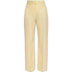 Jacquemus Sauge plooivoorpantalon , Yellow , Dames , Maat: M