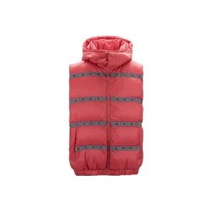 Versace Rode Polyester Vest met Afneembare Capuchon , Red , Heren , Maat: M