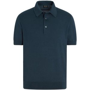 Zegna, Heren, Tops, Blauw, Maat: XL