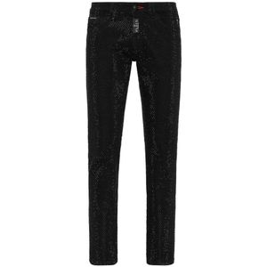 Philipp Plein, Heren, Jeans, Zwart, Maat: W30 Denim,