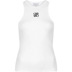 Dante 6, Dames, Tops, Wit, Maat: S Katoen,