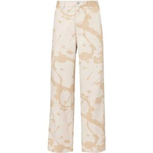 Obey, Dames, Broeken, Beige, Maat: W27 Katoen,