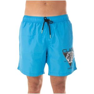 Just Cavalli, Heren, Badkleding, Blauw, Maat: M Poliester,