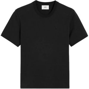 Ami Paris, Dames, Tops, Zwart, Maat: S Katoen,
