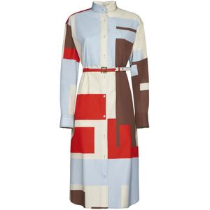 Fendi, Dames, Jurken, Veelkleurig, Maat: S Katoen,