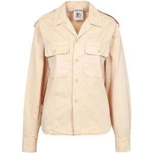 Semicouture, Dames, Jassen, Beige, Maat: S Katoen,