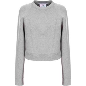 Cropped Sweatshirt - Grijs Melange - Relaxed Fit