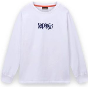 Napapijri, Heren, Sweatshirts & Hoodies, Wit, Maat: XL