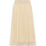 Saint Tropez - Coral Rok - Beige - A-lijn - Midi Lengte - Chiffon