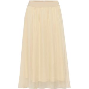 Saint Tropez - Coral Rok - Beige - A-lijn - Midi Lengte - Chiffon