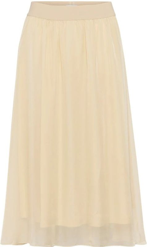 Saint Tropez - Coral Rok - Beige - A-lijn - Midi Lengte - Chiffon
