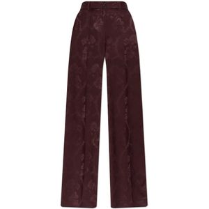 Etro, Dames, Broeken, Rood, Maat: M Wol,