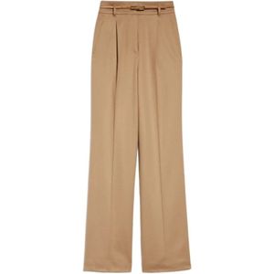 Max Mara, Dames, Broeken, Beige, Maat: M