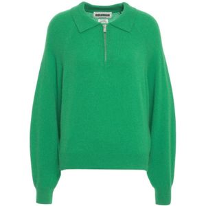 Crush, Dames, Truien, Groen, Maat: M Kasjmier,