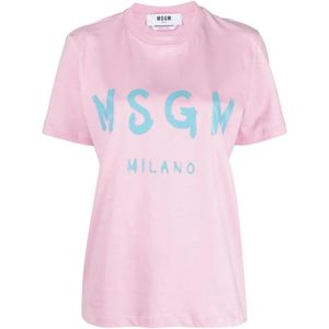 Msgm, Dames, Tops, Roze, Maat: S Katoen,