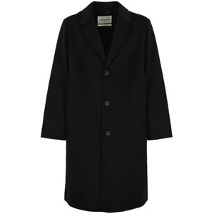 Amaránto, Heren, Mantels, Zwart, Maat: M Wol,