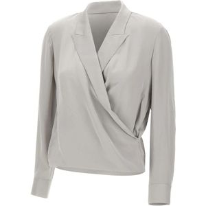 Theory - Blouse - Grijs - Regular Fit