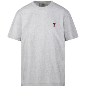 Ami Paris, Dames, Tops, Grijs, Maat: 2XL Katoen,