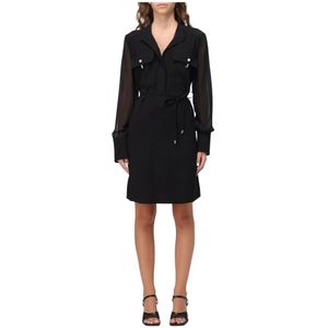 Liu Jo, Dames, Jurken, Zwart, Maat: M