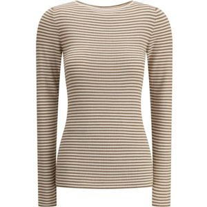 Brunello Cucinelli, Dames, Truien, Bruin, Maat: L Kasjmier,