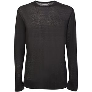 Original Vintage, Heren, Truien, Zwart, Maat: 2XL Linnen,