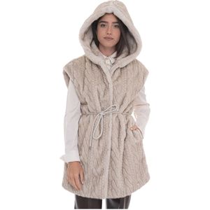 Liu Jo, Dames, Jassen, Beige, Maat: S Poliester,