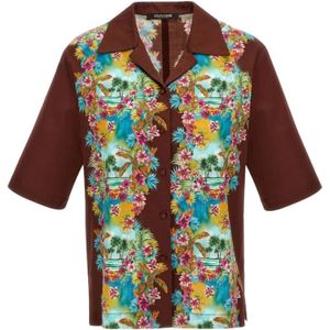 Roberto Cavalli, Dames, Blouses & Shirts, Veelkleurig, Maat: S Katoen,