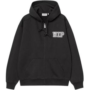 Carhartt Wip, Heren, Sweatshirts & Hoodies, Zwart, Maat: L Katoen,