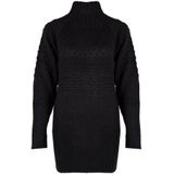 Silvian Heach - Gebreide Jurk met Rolkraag - Zwart - Dames