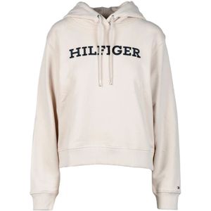 Tommy Hilfiger, Dames, Sweatshirts & Hoodies, Wit, Maat: M Katoen,