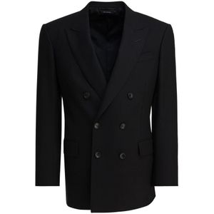 Tom Ford, Heren, Jassen, Zwart, Maat: XL Wol,