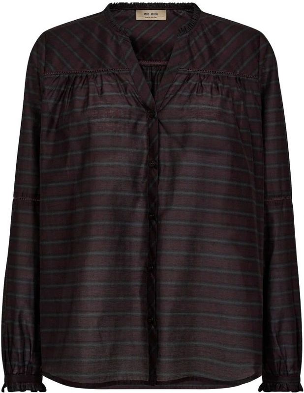 MOS Mosh, Dames, Blouses & Shirts, Bruin, Maat: XS Zijde,