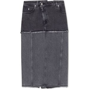 Alexander McQueen, Dames, Rokken, Grijs, Maat: M Denim,