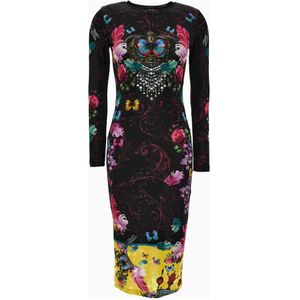 Versace, Dames, Jurken, Zwart, Maat: XS Leer,