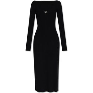 Diesel, Dames, Jurken, Zwart, Maat: L