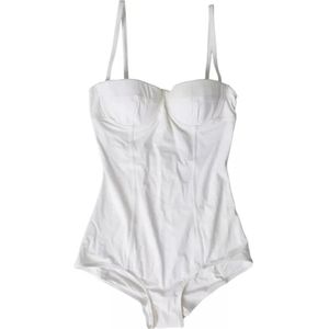 Dolce & Gabbana, Dames, Badkleding, Wit, Maat: L Nylon,