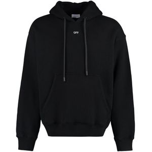 Off White, Heren, Sweatshirts & Hoodies, Zwart, Maat: M Katoen,