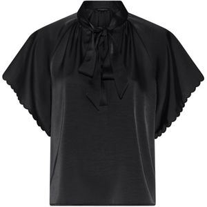 Bruuns Bazaar, Dames, Blouses & Shirts, Zwart, Maat: L Poliester,