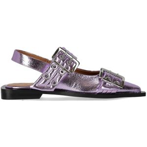 Ganni, Dames, Schoenen, Paars, Maat: 38 EU Viscose,