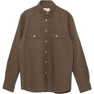 La Paz, Heren, Overhemden, Bruin, Maat: S Katoen,