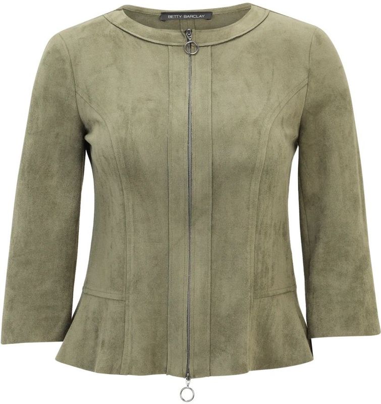 Betty Barclay - Blazerjas - Geel - Leer - Met Rits